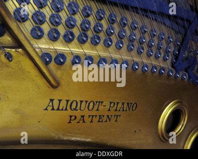 Bluthner pianoforte dettaglio 37400, chiavi, meccanismo, Lipsia, Germania Foto Stock