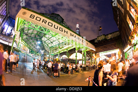 Borough Market notte London REGNO UNITO Foto Stock