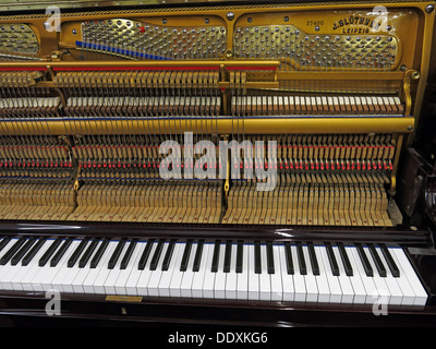 Bluthner pianoforte dettaglio 37400, chiavi, meccanismo, Lipsia, Germania Foto Stock