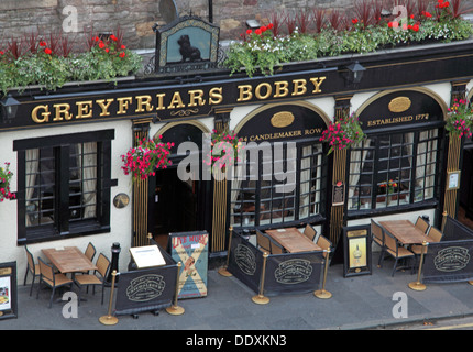 Greyfriars Pub dal di sopra, Edimburgo, capitale della Scozia UK Foto Stock