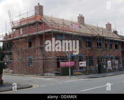 Nuove case in costruzione a Warrington, Cheshire, Inghilterra, Regno Unito Foto Stock