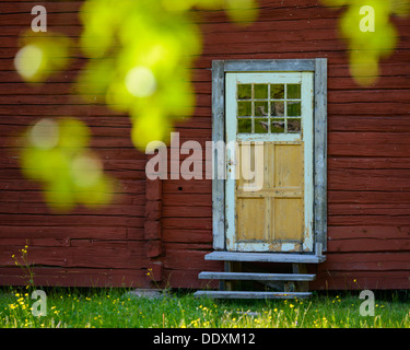 Azienda agricola porta, Arvselen, Dalarna, Malung-Sälen kommun, Svezia Foto Stock