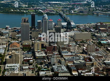 Fotografia aerea del centro di Louisville, Kentucky Foto Stock