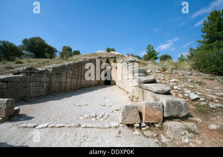 Il Tesoro di Atreo (Tomba di Agamennone), Micene, Grecia. Artista: Samuel Magal Foto Stock