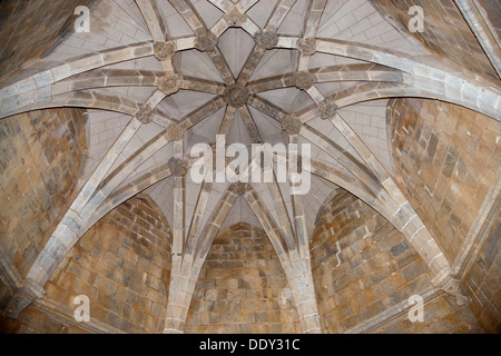 A forma di stella Gothic soffitto a volta, Beja Castello, Beja, Portogallo, 2009. Artista: Samuel Magal Foto Stock