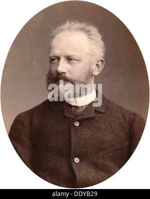 Peter Tchaikovsky, il compositore russo, fine del XIX secolo. Artista: Sergei Levitsky Foto Stock