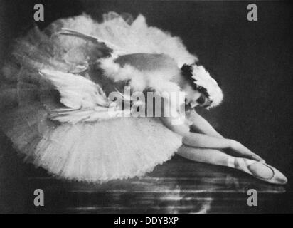 Anna Pavlova in "Il cigno', del xx secolo. Artista: sconosciuto Foto Stock