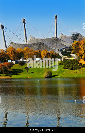 Padiglione tetto-dell'Olympic Hall di Monaco di Baviera Foto Stock