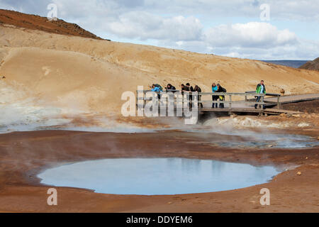 Krysuvik area geotermica, reykjanes penisola a sud dell'Islanda, Islanda, europa Foto Stock