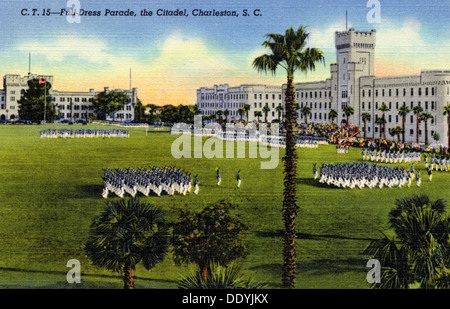 Vestito completo parade, la Cittadella, Charleston, Carolina del Sud, Stati Uniti d'America, 1940. Artista: sconosciuto Foto Stock