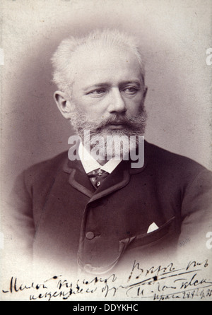 Peter Tchaikovsky, il compositore russo, 1888. Artista: sconosciuto Foto Stock