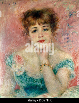 "Ritratto dell'attrice Jeanne Samary', 1877. Artista: Pierre-Auguste Renoir Foto Stock