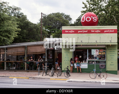 Jo's caffè sulla South Congress Avenue, Austin in Texas Foto Stock