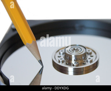 Record simbolico di dati sul disco rigido Foto Stock