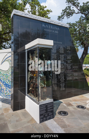 Uragano Katrina Memorial in Biloxi Mississippi riporta i nomi dei morti e dispersi. Foto Stock