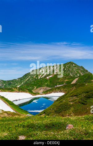 Tateyama mountain range Mikuriga pond Prefettura di Toyama Foto Stock