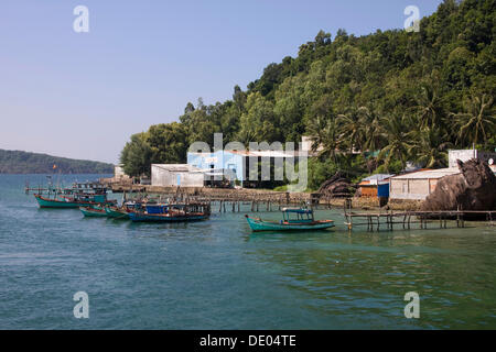 Porto di pesca Cang, un'isola di Phu Quoc, Vietnam Asia Foto Stock
