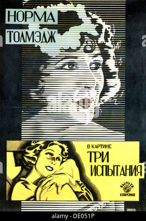 Poster della actrice americano e film di star Norma Talmadge, 1926. Artista: Alexander Naumov Foto Stock