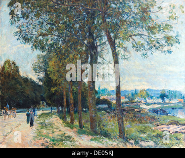 Xix secolo - la Senna a Marly, 1876 - Alfred Sisley Philippe Sauvan-Magnet / Museo attivo olio su tela Foto Stock