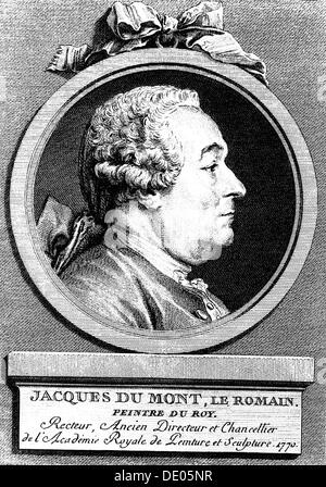 Jacques Dumont, artista francese, 1770. Artista: Augustin de Saint-Aubin Foto Stock