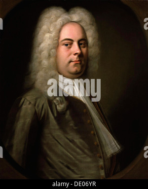 George Frideric Handel, del compositore tedesco, 1726-1728. Artista: Balthasar Denner Foto Stock