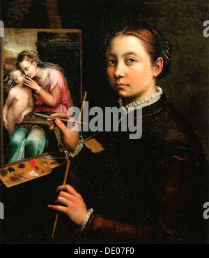 'SELF-portrait", 1556. Artista: Sofonisba Anguissola Foto Stock