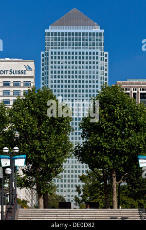 One Canada Square, Canary Wharf, Londra, Inghilterra Foto Stock