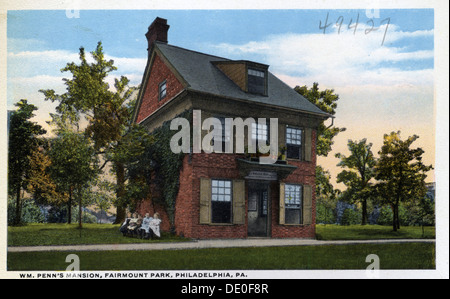 William Penn's Mansion, Fairmount Park, Philadelphia, Pennsylvania, USA, 1914. Artista: sconosciuto Foto Stock