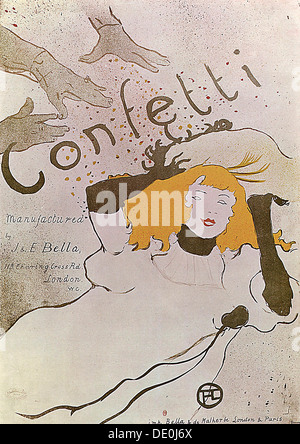 Henri de Toulouse-Lautrec, Confetti, poster 1894 Foto stock - Alamy