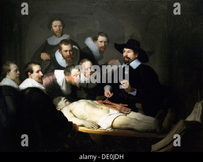 "La lezione di anatomia del dottor Nicolaes Tulp", 1632. Artista: Harmensz Rembrandt van Rijn Foto Stock