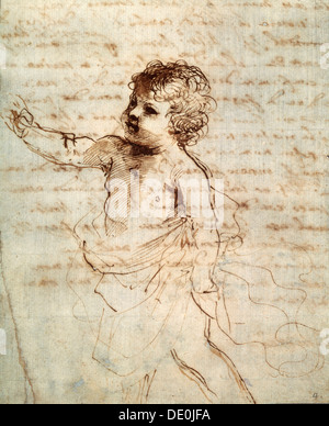 'Per bambini figura in drappeggi', xvii secolo artista: Guercino Foto Stock