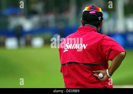 Greensboro, Nord Carolina, Stati Uniti d'America. 17 Ago, 2013. Hideki Matsuyama (JPN) Golf : terzo round del Campionato Wyndham a Sedgefield Country Club di Greensboro, Nord Carolina, Stati Uniti . © Yasuhiro JJ Tanabe/AFLO/Alamy Live News Foto Stock