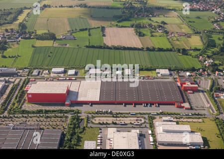 Vista aerea, Kik discount, zona industriale, Boenen business park, Westerboenen, la zona della Ruhr, Renania settentrionale-Vestfalia Foto Stock