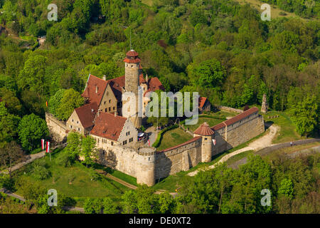 Veduta aerea del castello di Altenburg, Bamberg, Alta Franconia, Bavaria Foto Stock