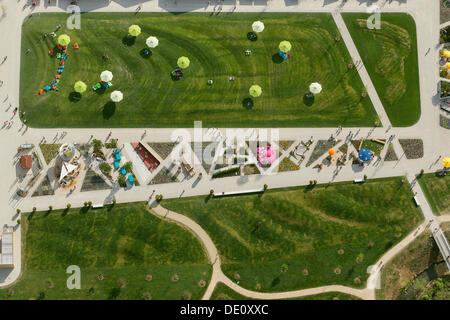 Vista aerea, giardino di stato mostrano, Bamberg, Alta Franconia, Bavaria Foto Stock