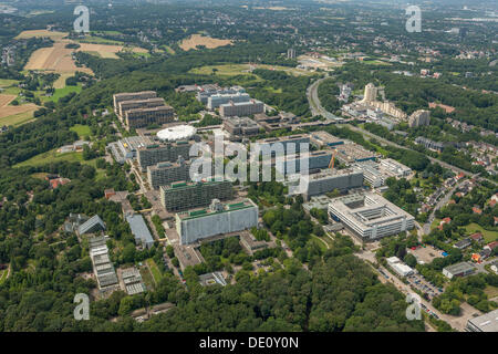 Vista aerea, strofinare, la Ruhr University di Bochum, la zona della Ruhr, Renania settentrionale-Vestfalia Foto Stock