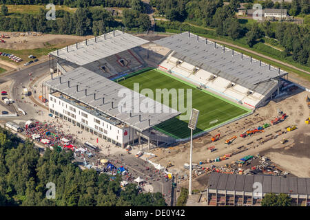 Vista aerea, il recentemente aperto stadium di Essen, la zona della Ruhr, Renania settentrionale-Vestfalia Foto Stock