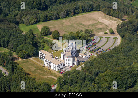 Vista aerea, IG Metall education center, Sprockhoevel, la zona della Ruhr, Renania settentrionale-Vestfalia Foto Stock