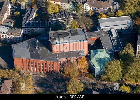 Vista aerea del Schauspielhaus di Bochum teatro, Koenigsallee street, Bochum, la zona della Ruhr, Renania settentrionale-Vestfalia Foto Stock