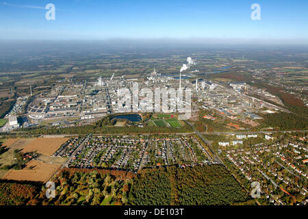 Vista aerea, Marl-Chemiepark Power Station, Degussa, Chemische Werke Huels, Marl, la zona della Ruhr, Renania settentrionale-Vestfalia Foto Stock