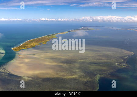 Vista aerea, a sud di Hiddensee Isola, riserve naturali di Gellen e Gaensewerder Foto Stock