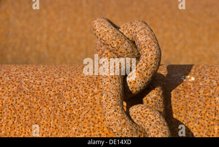 Di ferro arrugginito, catena di dettaglio Foto Stock