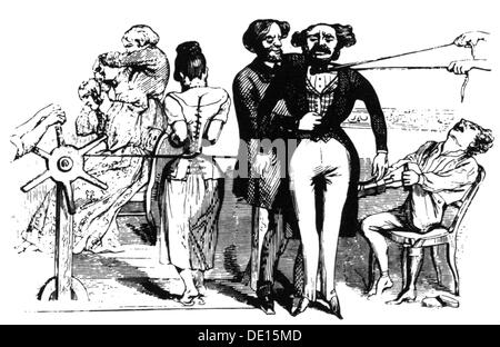 Moda, 19 ° secolo, dettato di moda, disegno, circa 1830, diritti aggiuntivi-clearences-non disponibile Foto Stock