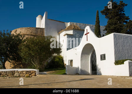 Puig de Missa chiesa di Santa Eulalia, Ibiza, Spagna, Europa Foto Stock