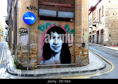 Cipro, Nicosia, Lefkosia, Città Vecchia, graffiti Foto Stock