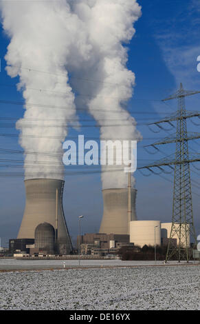 Gundremmingen centrale nucleare, la più potente centrale atomica in Germania, Gundremmingen vicino a Guenzburg, Bavaria Foto Stock