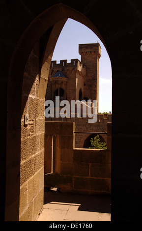 La torre del Palazzo Reale di Navarra di kings di Olite (Navarra, Spagna) Foto Stock