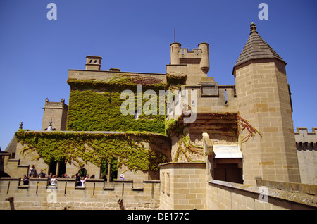 Torri del Palazzo Reale di Navarra di kings di Olite (Navarra, Spagna) Foto Stock