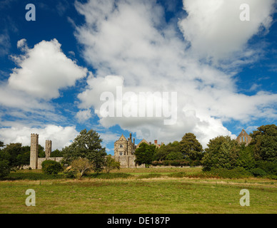 Abbazia di Battle e campo di battaglia, il sito del 1066 Battaglia di Hastings. Foto Stock