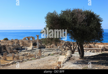 Cipro, Kourion, assiro Ku-ri-ho, antica greca, latina, curio, storico antico sito archeologico, rovine Foto Stock